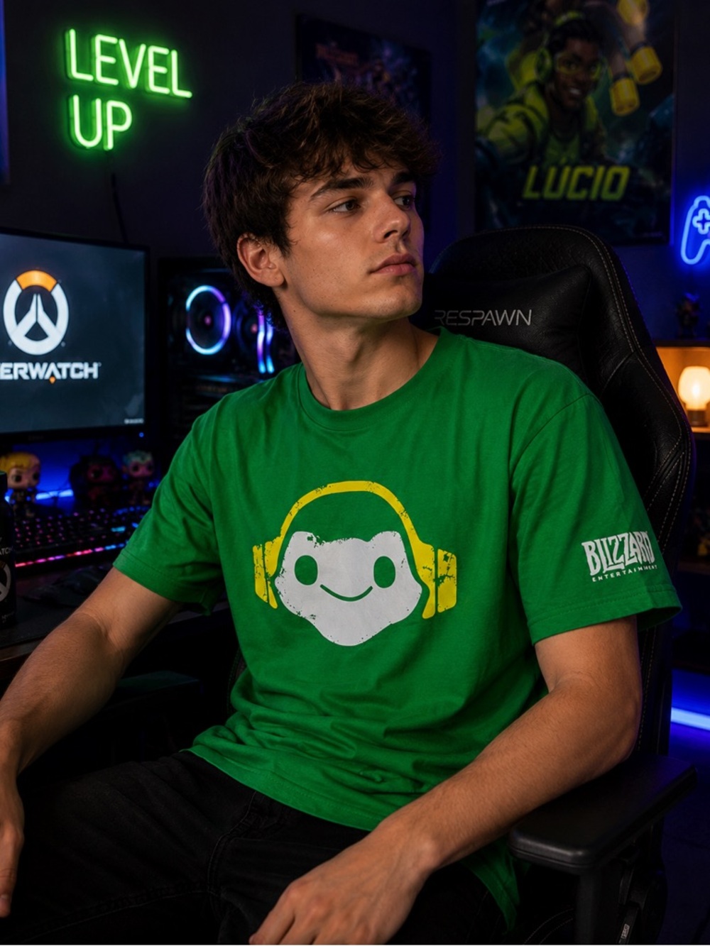 Overwatch Lucio Green T-Shirt – Blizzard Entertainment (Men’s Large)